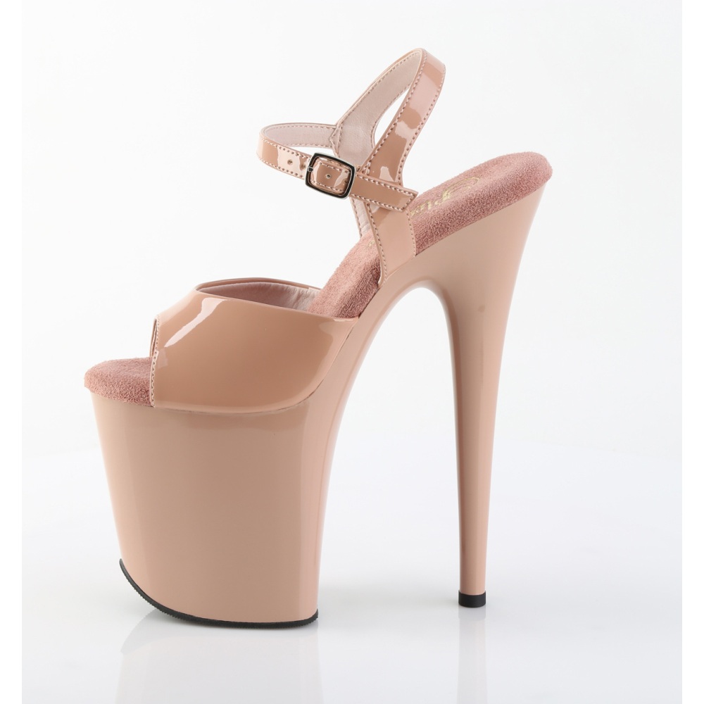 Pleaser - FLAMINGO-809 Ankle strap sandal, Pole dance shoes - Brown